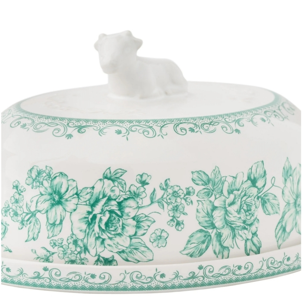 š New 2025 Pioneer Woman Agatha Green Butter Dish - Picture 2 of 6